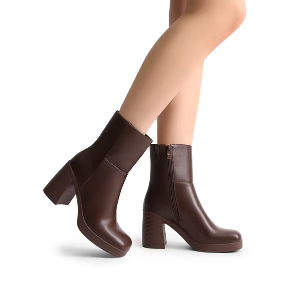 Chunky Heel Ankle Boots